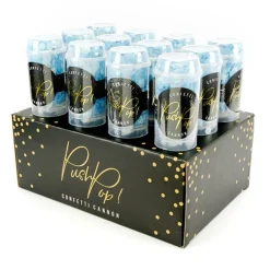 Set de 12 Push Pop Confetti Azul Mix