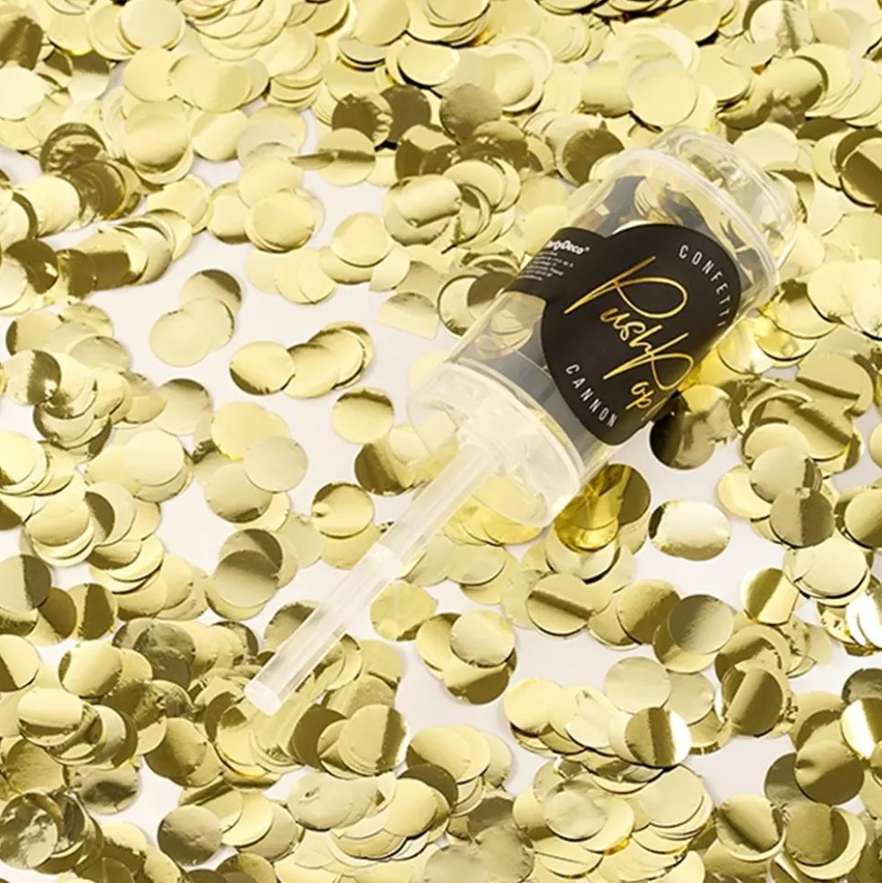 Set de 12 Push Pop Confetti Oro
