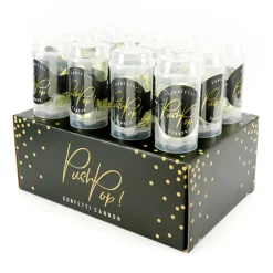 Set de 12 Push Pop Confetti Oro