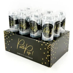 Set de 12 Push Pop Confetti Plata