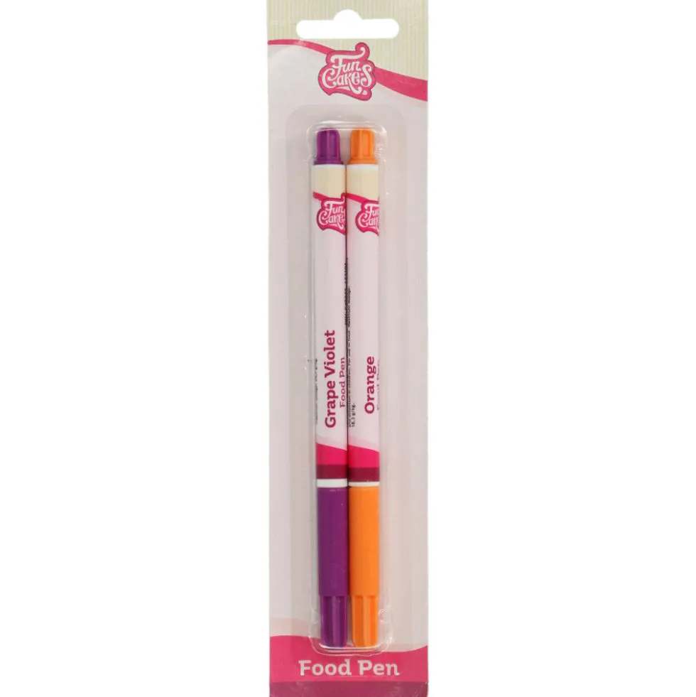 Set de 2 Rotuladores Comestibles Morado y Naranja