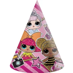 Set de 6 Sombreros Cono Muñecas LOL Surprise!