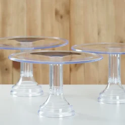 Set de 3 Stands Transparentes Altura Variable