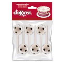Set de 6 Toppers Balones de Fútbol