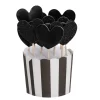 Set de 12 Toppers Corazones Negros