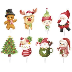 Set de 16 Toppers Navidad