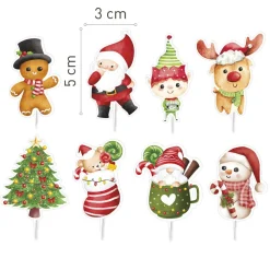 Set de 16 Toppers Navidad