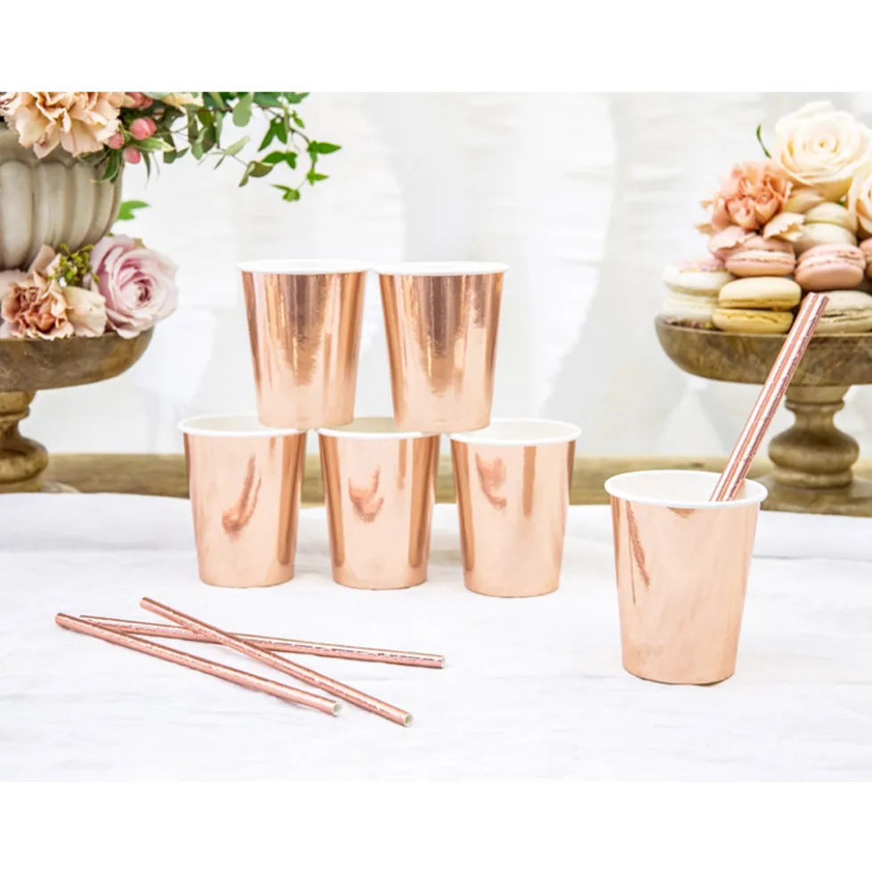 Set de 6 Vasos Rose Gold