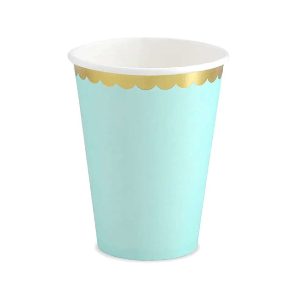 Set de 6 Vasos Turquesa Claro
