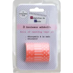 Set de 3 washi tapes color naranja