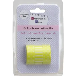 Set de 3 washi tapes verde claro