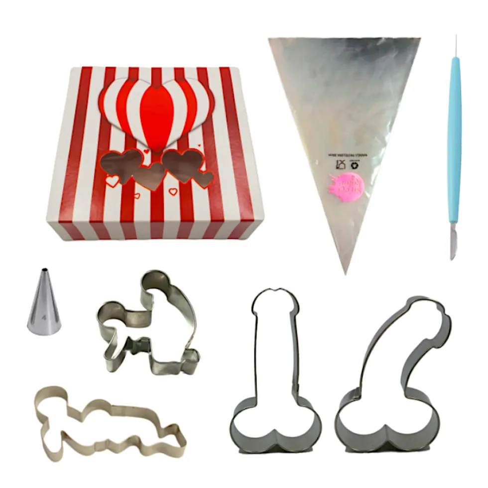 Set Erótico Festivo para Galletas - Pastkolor