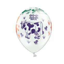 Set 6 Globos Animales Granja 30 cm
