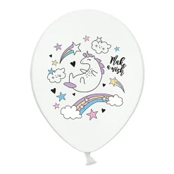 Set 50 Globos Blancos Unicornio