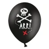 Set 6 Globos Negros Pirata 30 cm