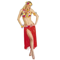 Set Hawaiana Color Rojo 6 piezas