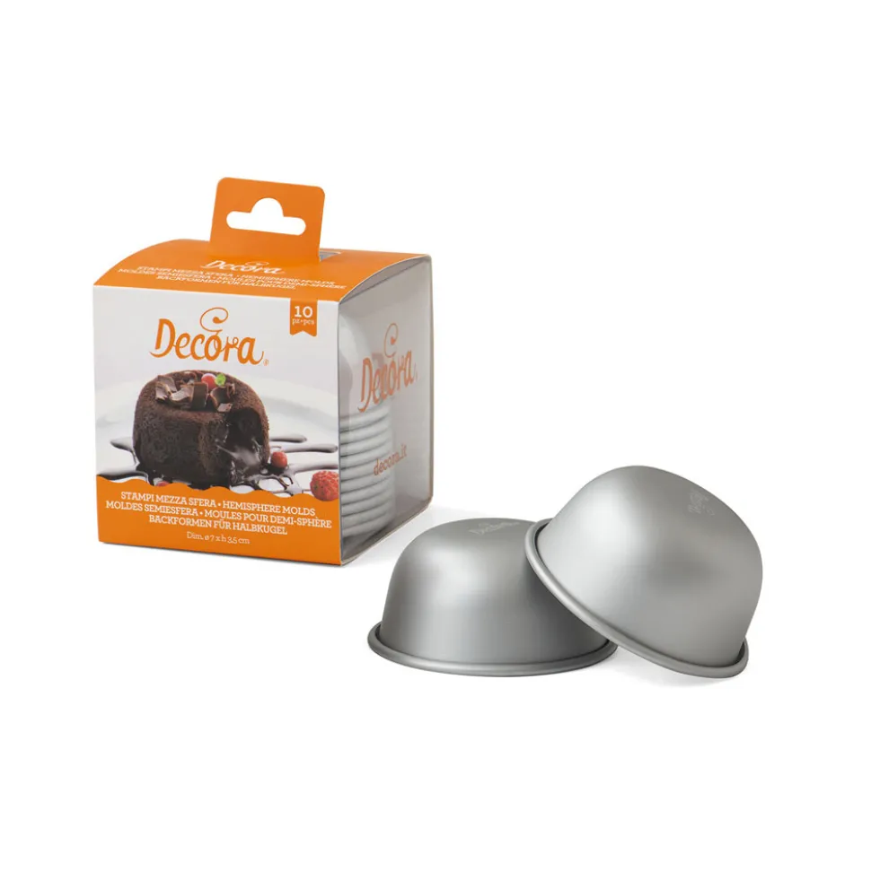 Set 10 Moldes Semiesfera 7 cm