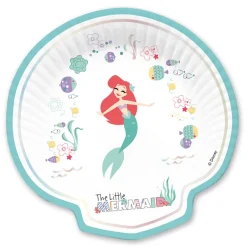 Set 4 Platos de Servir Princesas Disney Ariel Under The Sea 25 cm