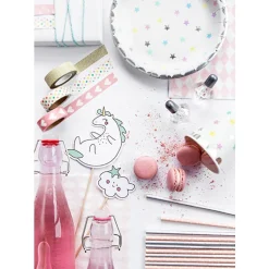 Set 6 Platos Estrellas de Unicornio 18 cm