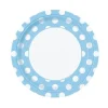 Set 8 Platos Lunares Azul y Blanco 22 cm