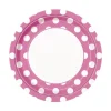 Set 8 Platos Lunares Rosa y Blanco 22 cm
