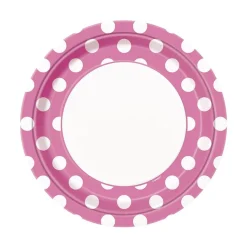 Set 8 Platos Lunares Rosa y Blanco 22 cm