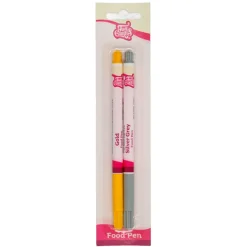 Set Rotuladores Comestibles Oro y Gris Plata - Funcakes
