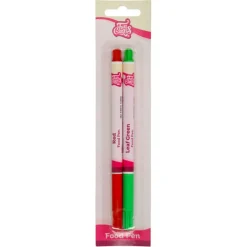 Set Rotuladores Comestibles Rojo y Verde Hoja - Funcakes