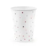 Set 6 Vasos Blancos con Lunares
