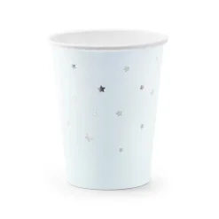 Set 6 Vasos Estrellas Azul Claro