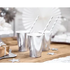 Set 6 Vasos Plateados 180ml