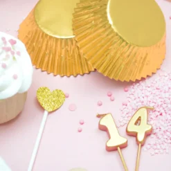 Set Velas Cumpleaños Doradas 15 ud - Scrapcooking