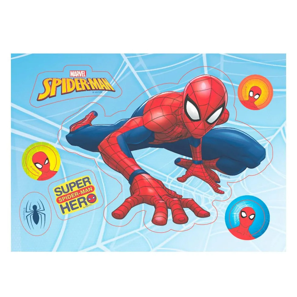 Silueta de Oblea para Tartas Spiderman 18 cm
