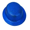 Sombrero Bombín Azul Escarchado 26 cm