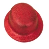 Sombrero Bombín Rojo Escarchado 26 cm