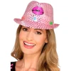 Sombrero Cowboy Rosa con Luces