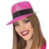 Sombrero Plástico Fucsia Neon