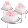 Soporte para Tarta de 3 Pisos en Metal Cromado
