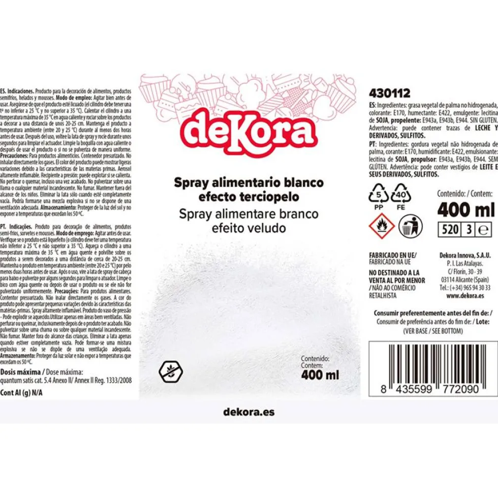 Spray Efecto Terciopelo Blanco 400 ml