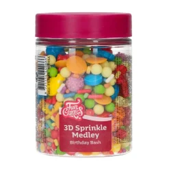 Sprinkles 3D Birthday Bash 70 gr - Funcakes