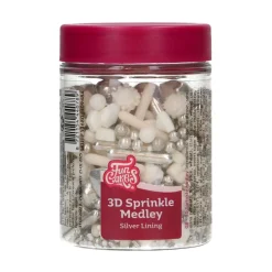 Sprinkles 3D Silver Lining 70 gr - Funcakes