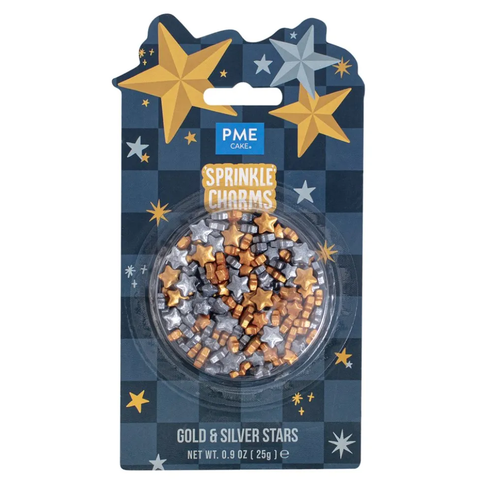 Sprinkles Estrellas Doradas y Plateadas 25 gr