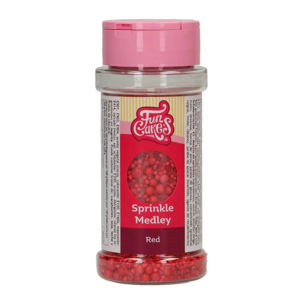 Sprinkles Medley Rojo 70 gr - Funcakes