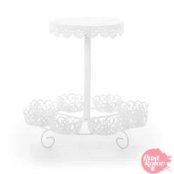 Stand para cupcakes blanco acuario 8 cavidades