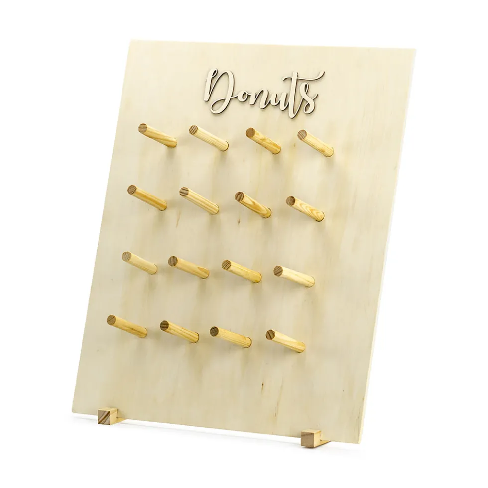 Stand para Donuts Madera Natural