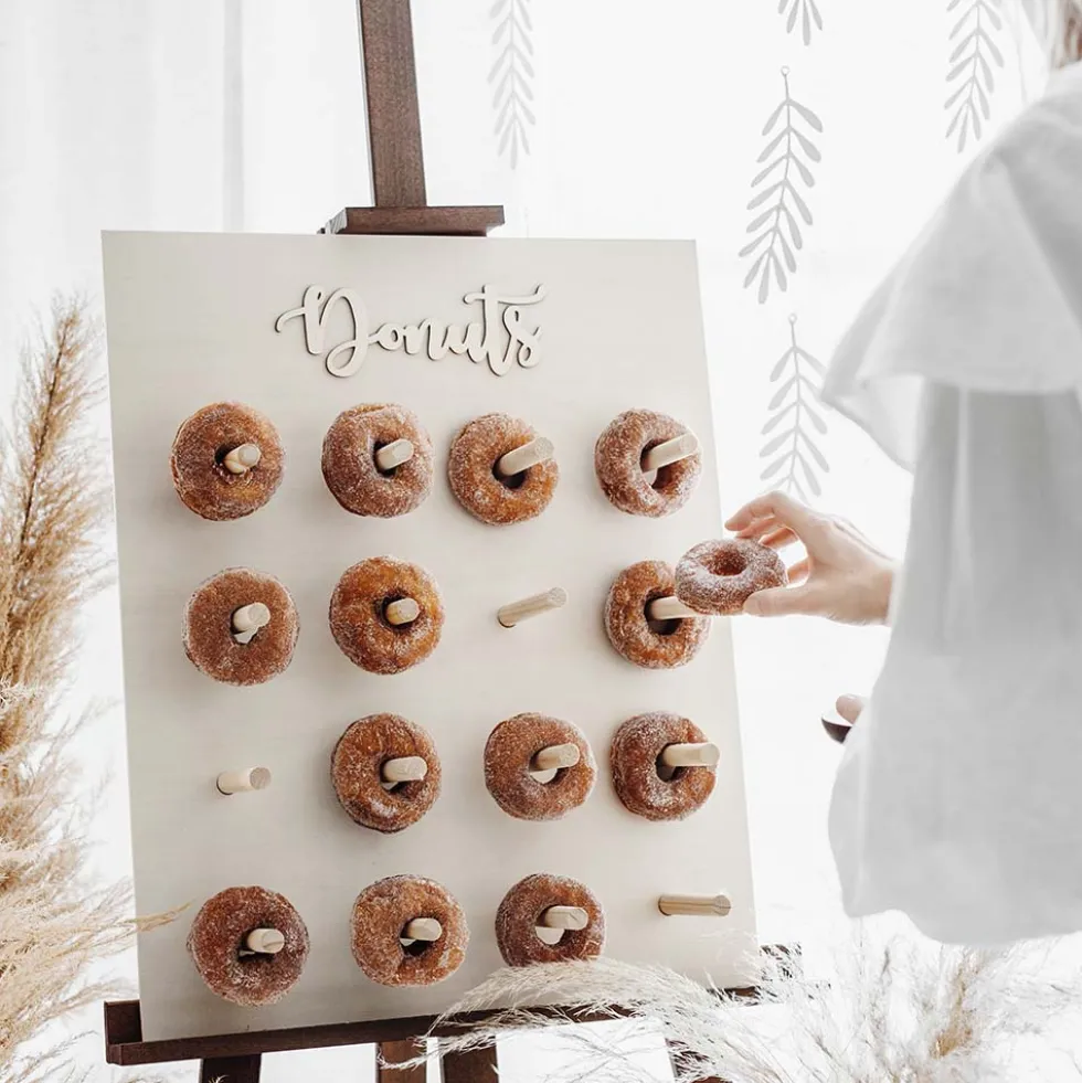 Stand para Donuts Madera Natural