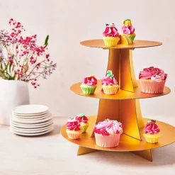 Stand para Dulces y Cupcakes Oro