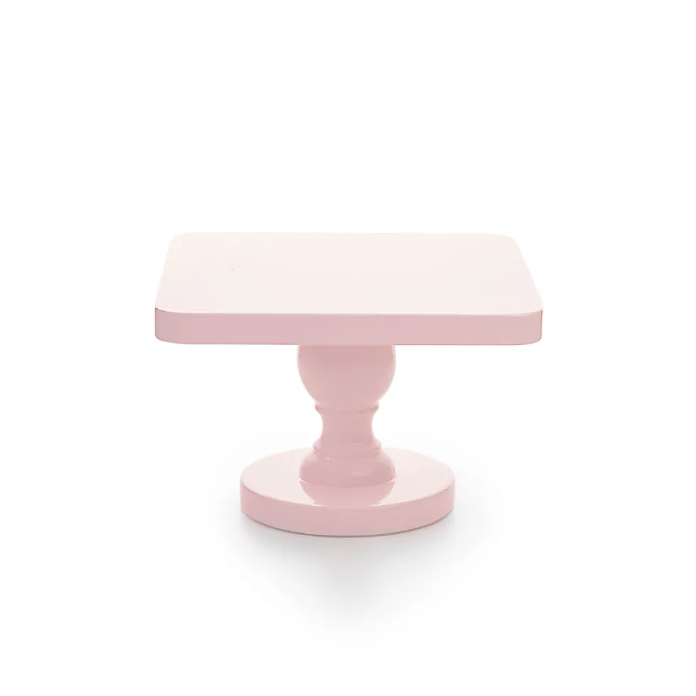 Stand para Tarta Candy Cuadrado Rosa 20 cm