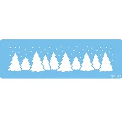 Stencil Bosque Navideño 18 cm