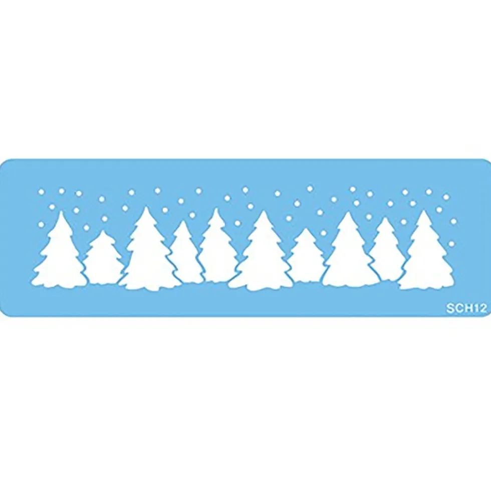 Stencil Bosque Navideño 18 cm